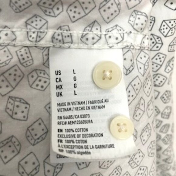 American Eagle Seriously Soft L/S Shirt Men's Sz L Novelty Dice Graphic Cotton - Picture 4 of 6